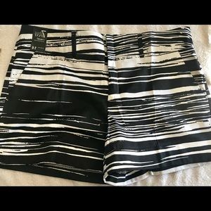 Abstract Black and White Shorts